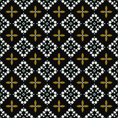 Soyut vektör kusursuz çiçek deseni. Geometrik basit tasarım