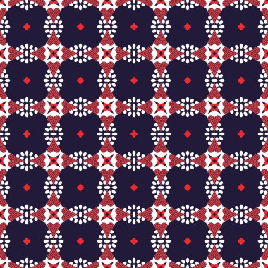 Soyut vektör kusursuz çiçek deseni. Geometrik basit tasarım