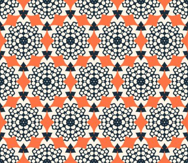 Soyut vektör kusursuz çiçek deseni. Geometrik basit tasarım