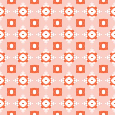 Soyut vektör kusursuz çiçek deseni. Geometrik basit tasarım