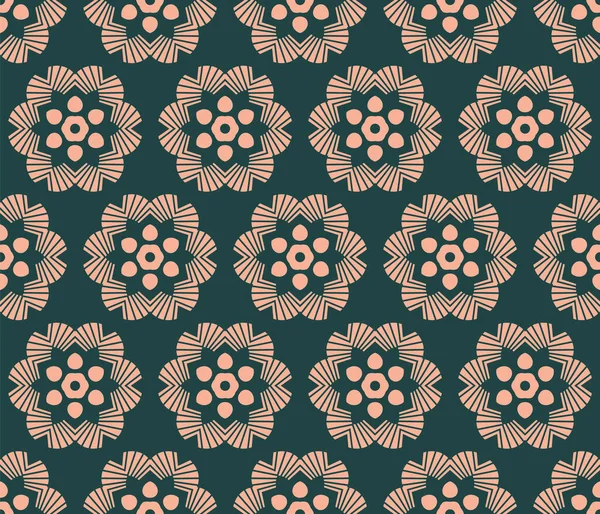Patrón Flor Sin Costura Vector Abstracto Diseño Geométrico Simple — Vector de stock