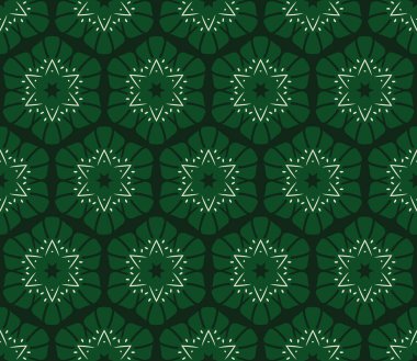 Şekillendirilmiş tropikal yapraklar ve çiçeklerle vektörsüz desen