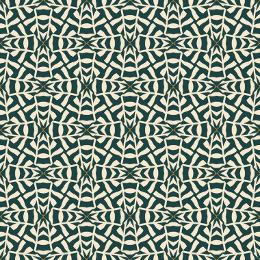 Şekillendirilmiş tropikal yapraklar ve çiçeklerle vektörsüz desen