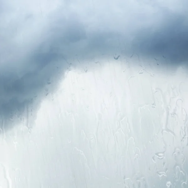 Tropfendes Wasser Auf Glas Nach Regen — Stockfoto