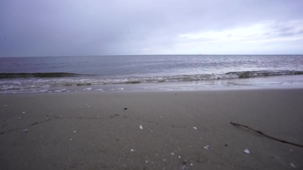 Surf Una Playa Del Mar Báltico Isla Usedom — Vídeos de Stock