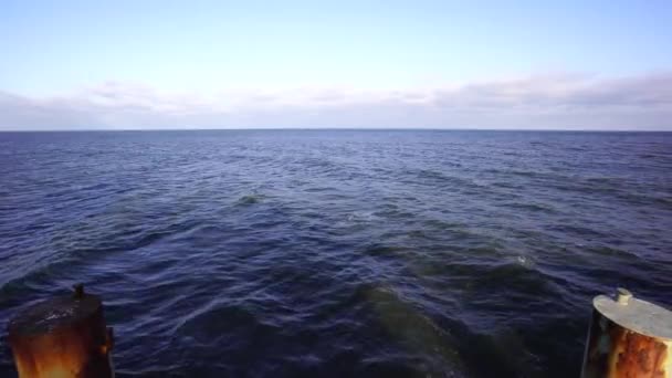 Surfe Luz Uma Praia Mar Báltico Ilha Usedom — Vídeo de Stock