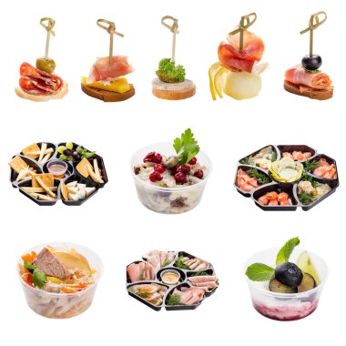 yemek servisi için farklı bir aperatifler ayarla