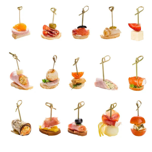 Set di snack diversi per servizio catering — Foto Stock