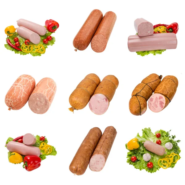 Set van een verschillende vleesproducten — Stockfoto