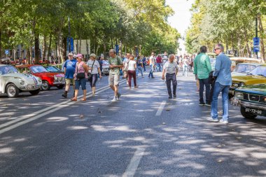 Lisbon, Portekiz - 24 Eylül 2017: Reto otomobil sokak o