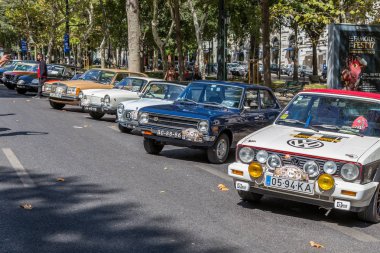 Lisbon, Portekiz - 24 Eylül 2017: Reto otomobil sokak o