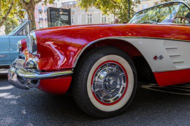 Lisbon, Portekiz - 24 Eylül 2017: Reto otomobil sokak o