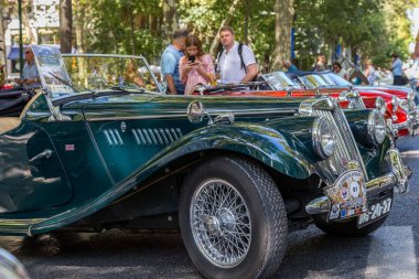 Lisbon, Portekiz - 24 Eylül 2017: Reto otomobil sokak o