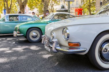 Lisbon, Portekiz - 24 Eylül 2017: Reto otomobil sokak o