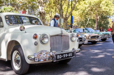 Lisbon, Portekiz - 24 Eylül 2017: Reto otomobil sokak o