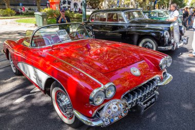 Lisbon, Portekiz - 24 Eylül 2017: Reto otomobil sokak o