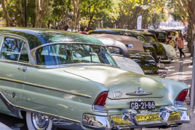 Lisbon, Portekiz - 24 Eylül 2017: Reto otomobil sokak o