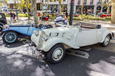 Lisbon, Portekiz - 24 Eylül 2017: Reto otomobil sokak o