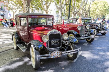 Lisbon, Portekiz - 24 Eylül 2017: Reto otomobil sokak o