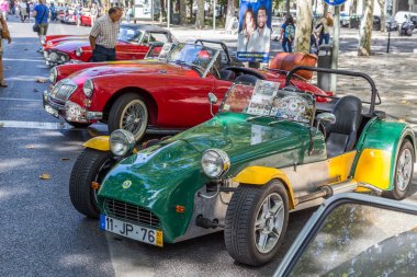 Lisbon, Portekiz - 24 Eylül 2017: Reto otomobil sokak o