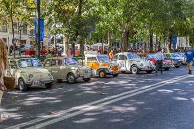Lisbon, Portekiz - 24 Eylül 2017: Reto otomobil sokak o