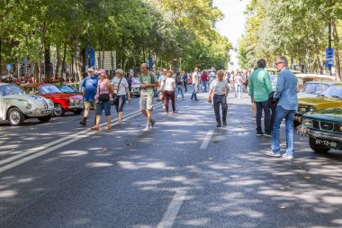 Lisbon, Portekiz - 24 Eylül 2017: Reto otomobil sokak o