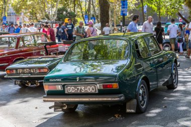 Lisbon, Portekiz - 24 Eylül 2017: Reto otomobil sokak o