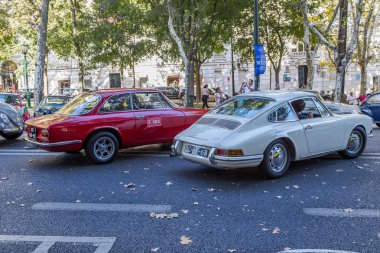 Lisbon, Portekiz - 24 Eylül 2017: Reto otomobil sokak o