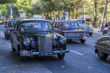 Lisbon, Portekiz - 24 Eylül 2017: Reto otomobil sokak o