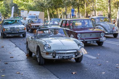 Lisbon, Portekiz - 24 Eylül 2017: Reto otomobil sokak o