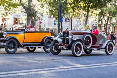 Lisbon, Portekiz - 24 Eylül 2017: Reto otomobil sokak o