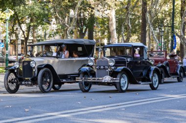 Lisbon, Portekiz - 24 Eylül 2017: Reto otomobil sokak o