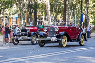 Lisbon, Portekiz - 24 Eylül 2017: Reto otomobil sokak o