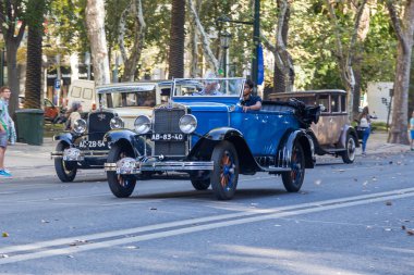 Lisbon, Portekiz - 24 Eylül 2017: Reto otomobil sokak o