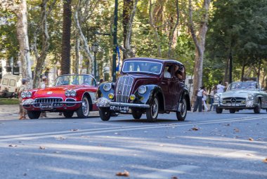 Lisbon, Portekiz - 24 Eylül 2017: Reto otomobil sokak o