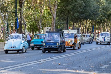 Lisbon, Portekiz - 24 Eylül 2017: Reto otomobil sokak o