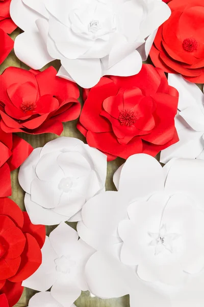 Handmade paper flowers on interior — Stock Photo, Image