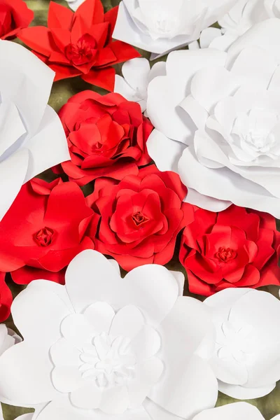 Handmade paper flowers on interior — Stock Photo, Image