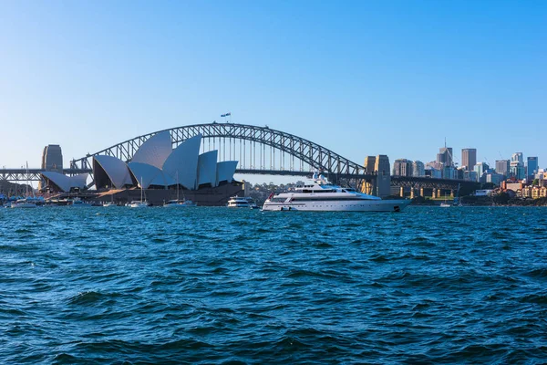 Vista de Sydney Opera House And Harbour Bridge Australia — Foto de Stock