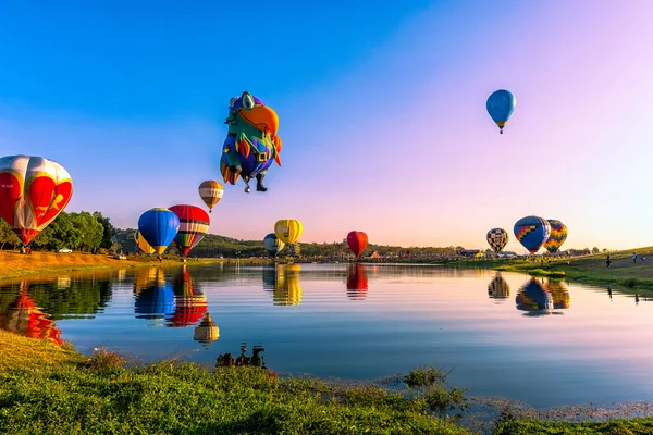 Singha Park International Balloon Festival 2018 Chiang Rai Thailand Feb — Stock Photo, Image