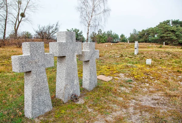 Cruzes de pedra no velho cemitério — Fotografia de Stock