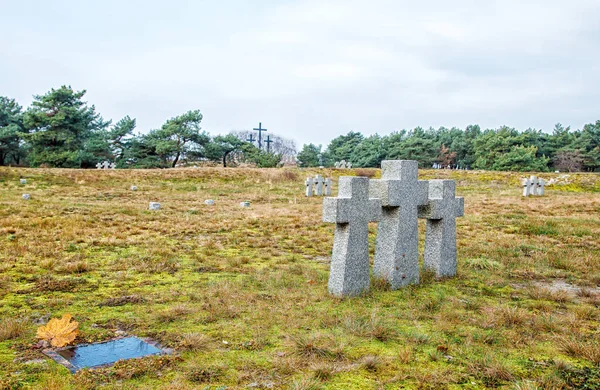 Cruces de piedra en el antiguo cementerio — Foto de Stock