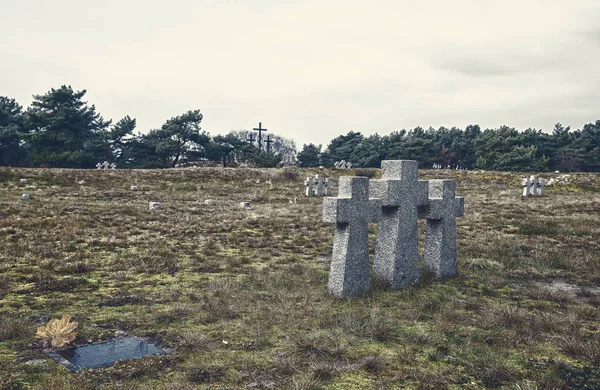 Cruces de piedra en el antiguo cementerio —  Fotos de Stock