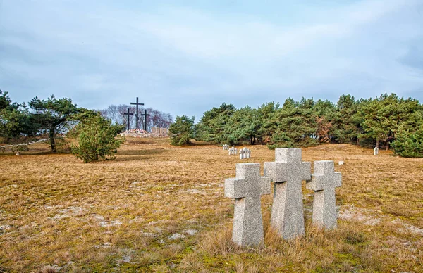 Cruces de piedra en el antiguo cementerio —  Fotos de Stock