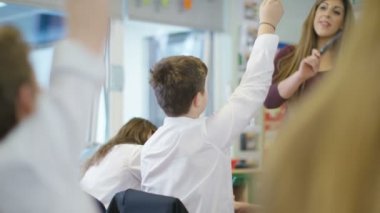 students asking questions