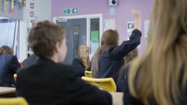 students asking questions