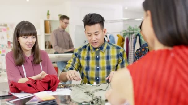 Fashion designers in a meeting — Stock Video