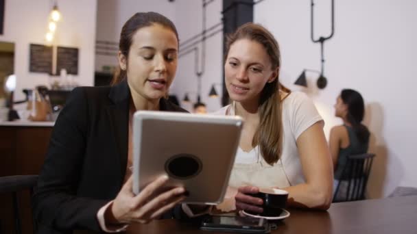 Bilgisayar tablet ile satış temsilcisi — Stok video