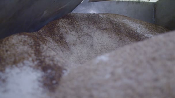 Ingredientes secos sendo derramados em uma cuba — Vídeo de Stock