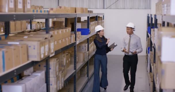 Hombre y mujer de negocios en discusión — Vídeo de stock